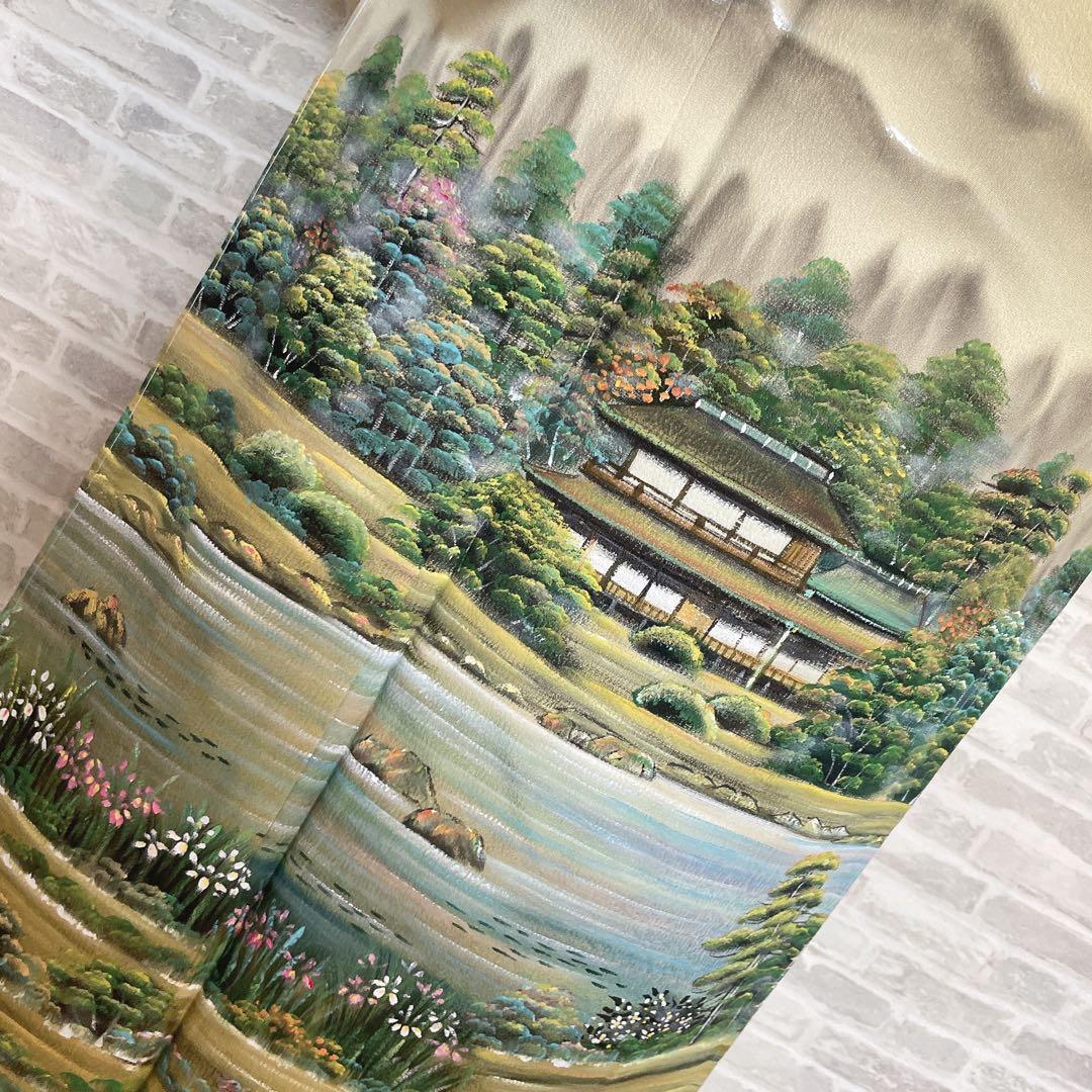 訪問着　フルセット　手書き　風情　情景　すこやかガード　落款　着物　I1