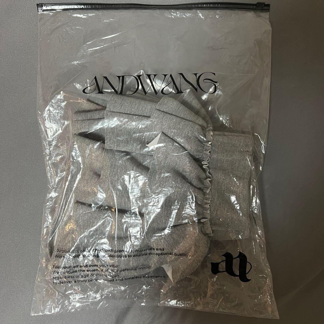 スカート ANDWANG Kirakira frill mini skirt