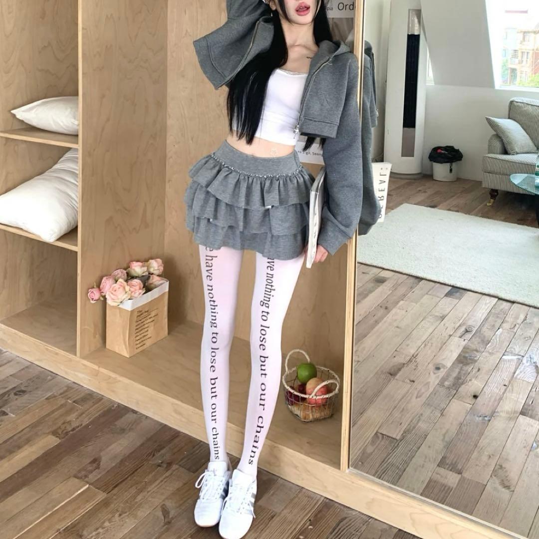 スカート ANDWANG Kirakira frill mini skirt