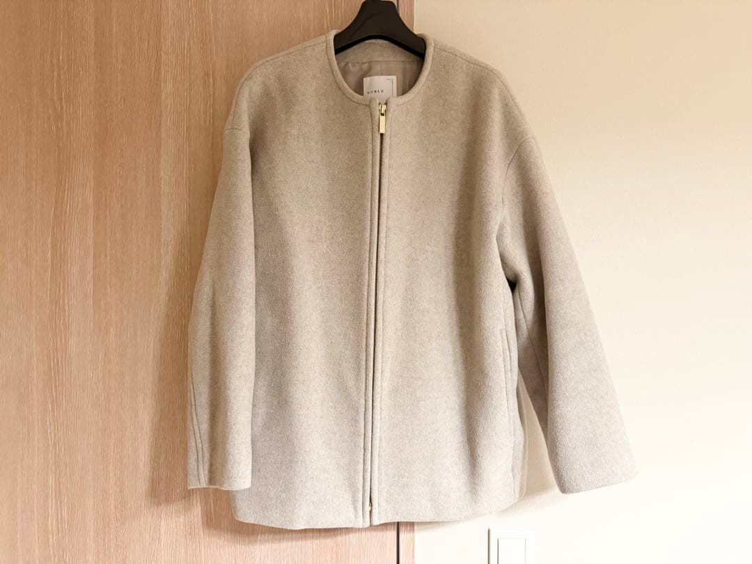 NOBLE MTRカラーレスジップショートコート　34