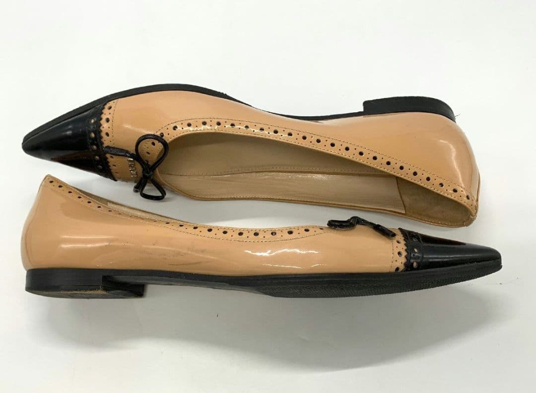 PRADA フラットシューズ　38 パンプス　ohga ピッピシック