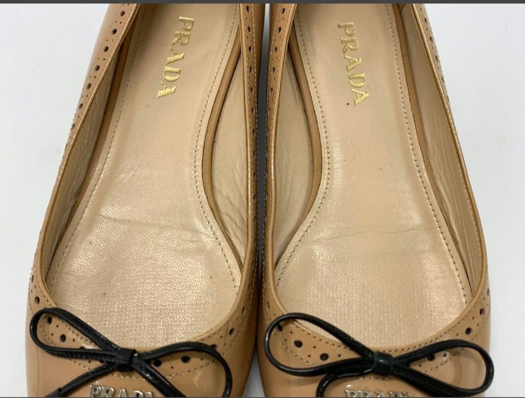 PRADA フラットシューズ　38 パンプス　ohga ピッピシック