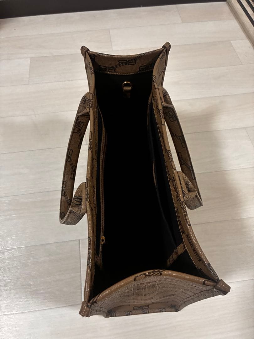 【メル29609】BALENCIAGA ロゴプリント トートバッグ