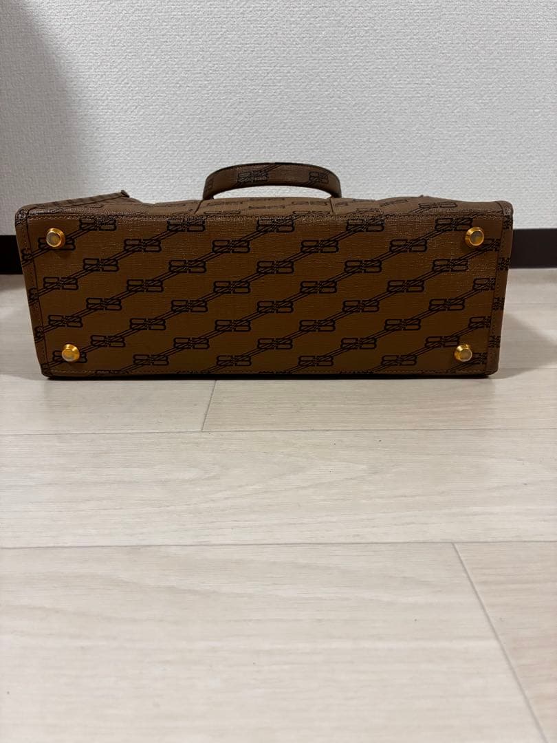 【メル29609】BALENCIAGA ロゴプリント トートバッグ