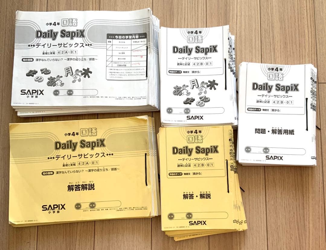 サピックス4年生　通年教材セット