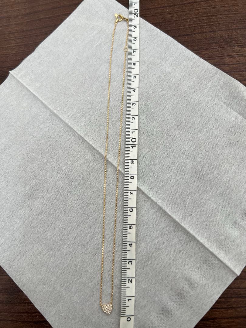 スタージュエリー　k18イエローゴールド　ハートモチーフネックレス　ダイヤモンド