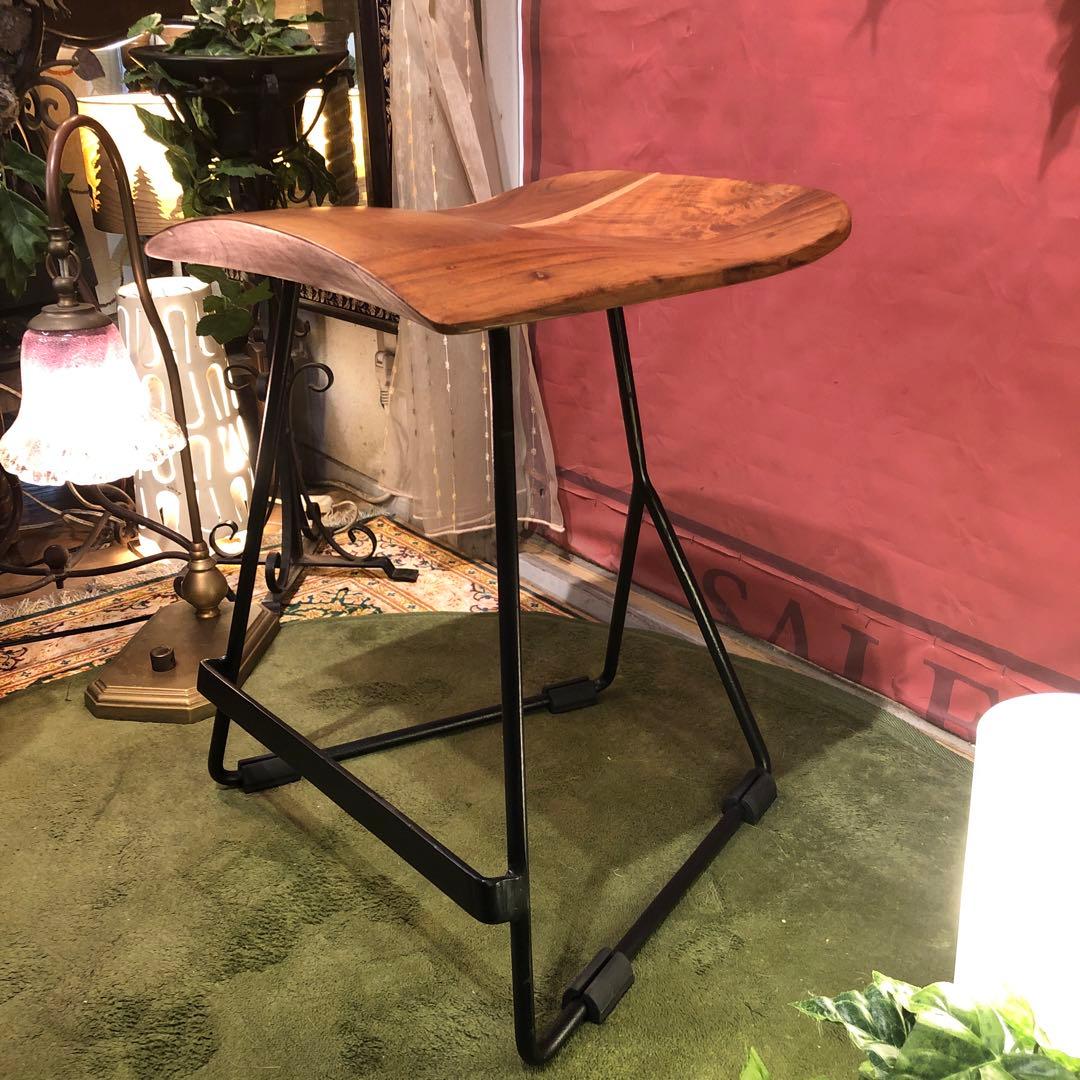 インダストリアル系　アカシアソリッド鉄脚　MASARAスタイル