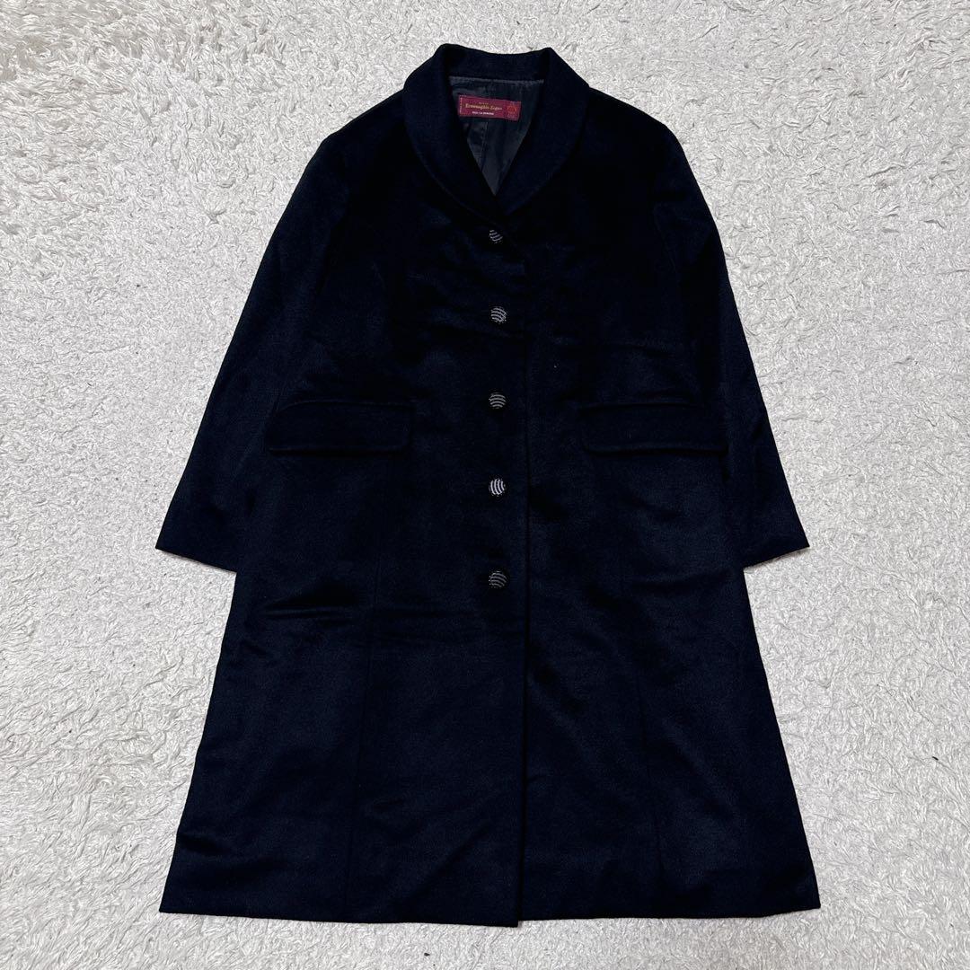 エルメネジルドゼニア　カシミヤ100%コート黒11号