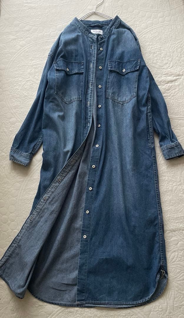 未使用SLOBE IENA LE DENIMバンドカラーロングデニムワンピース
