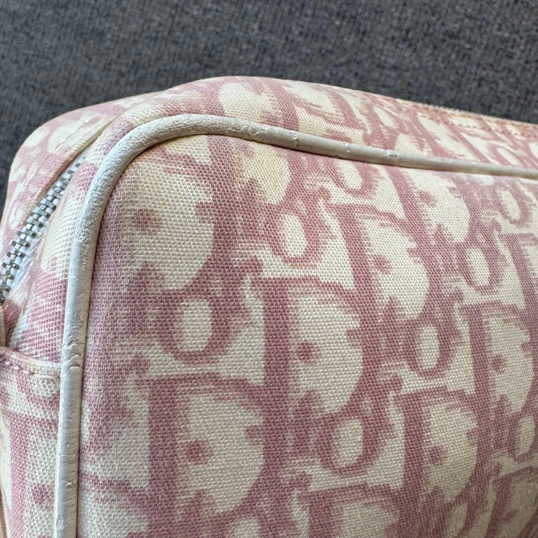 クリスチャンディオール　トロッター　ショルダーバッグ ピンク　フラワー