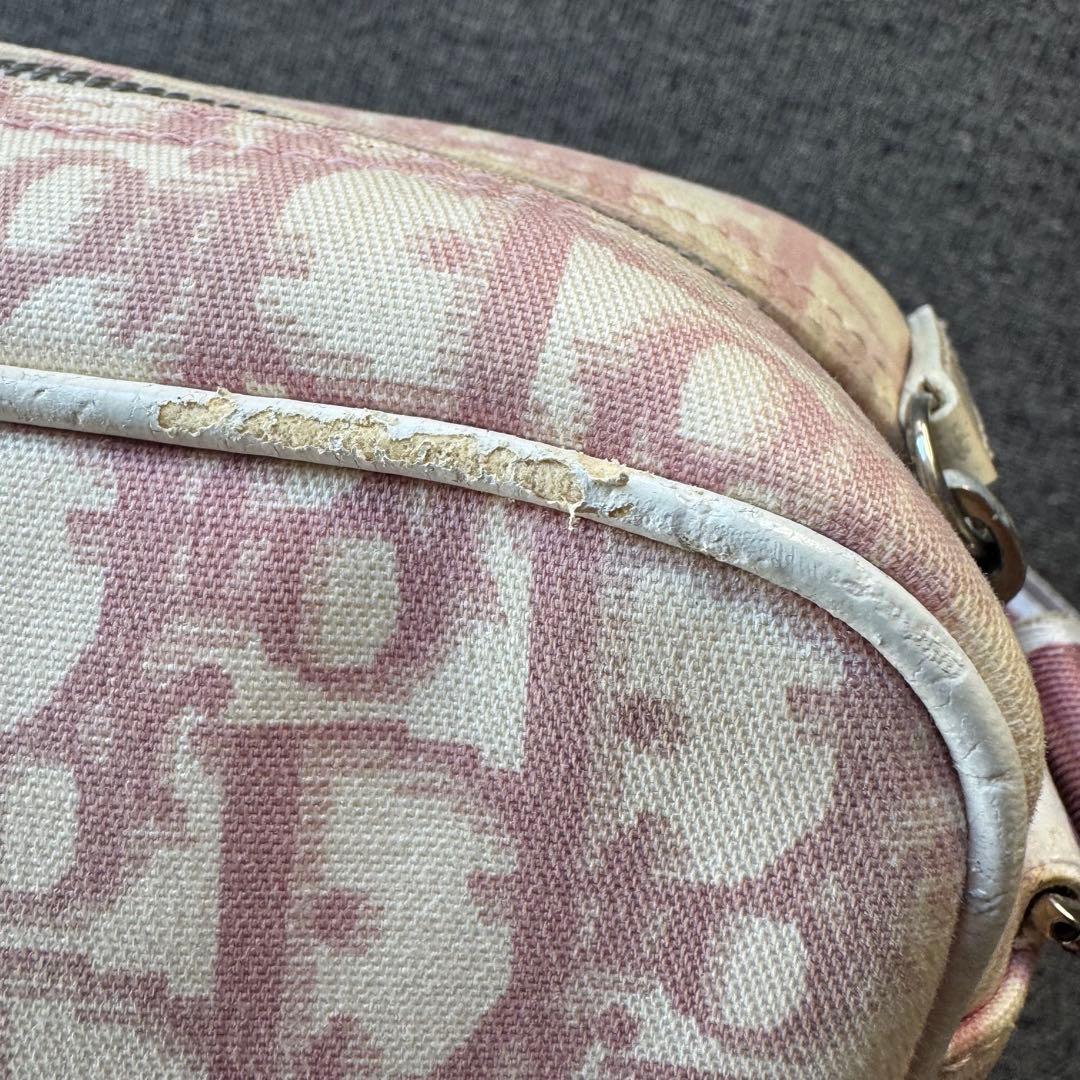 クリスチャンディオール　トロッター　ショルダーバッグ ピンク　フラワー