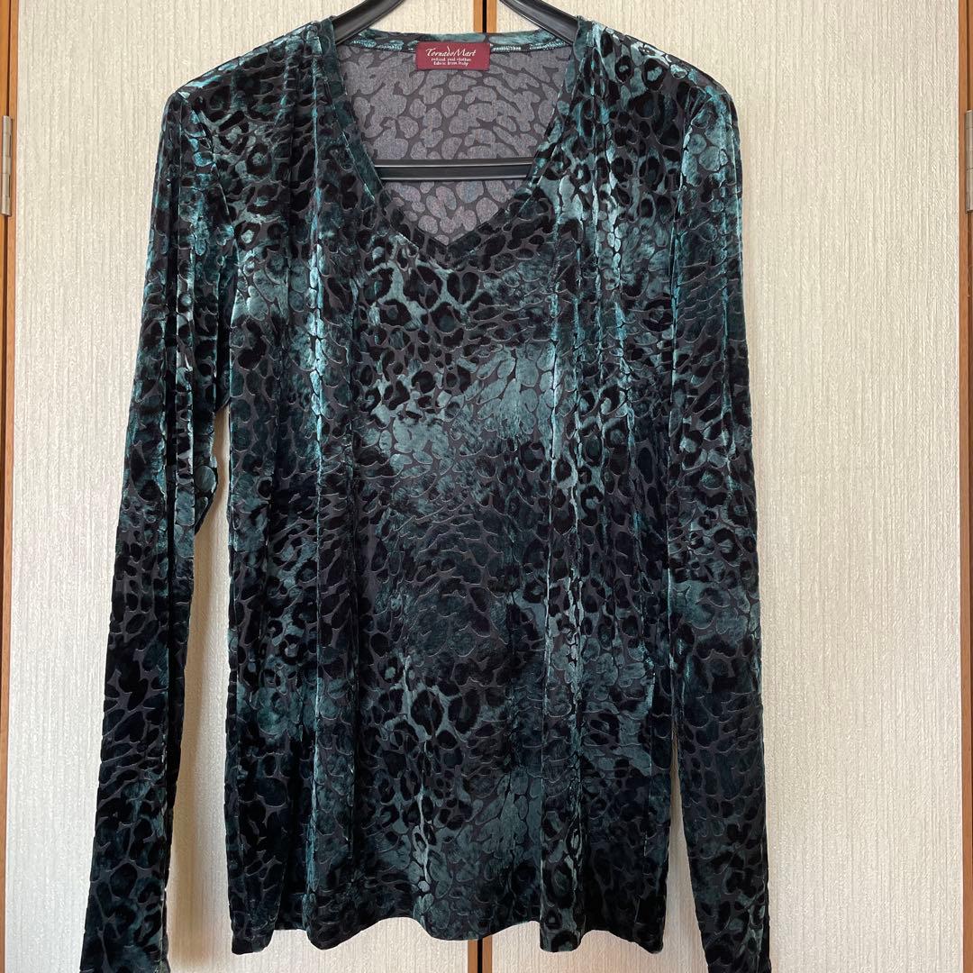 TORNADO MART ベロアレオパオパール長袖カットソー