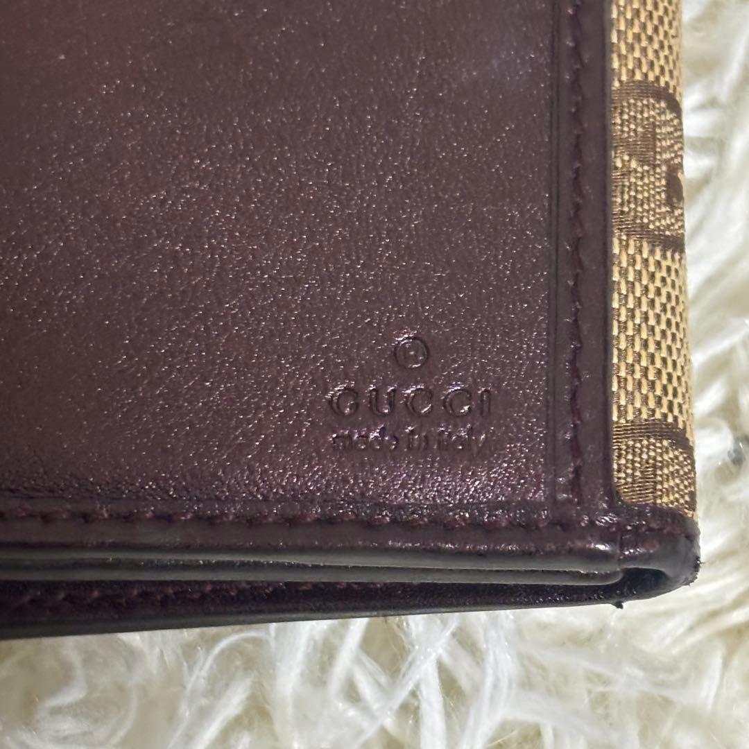 美品✨GUCCI 長財布 wホック ラブリーハート　GGキャンバス　ブラウン