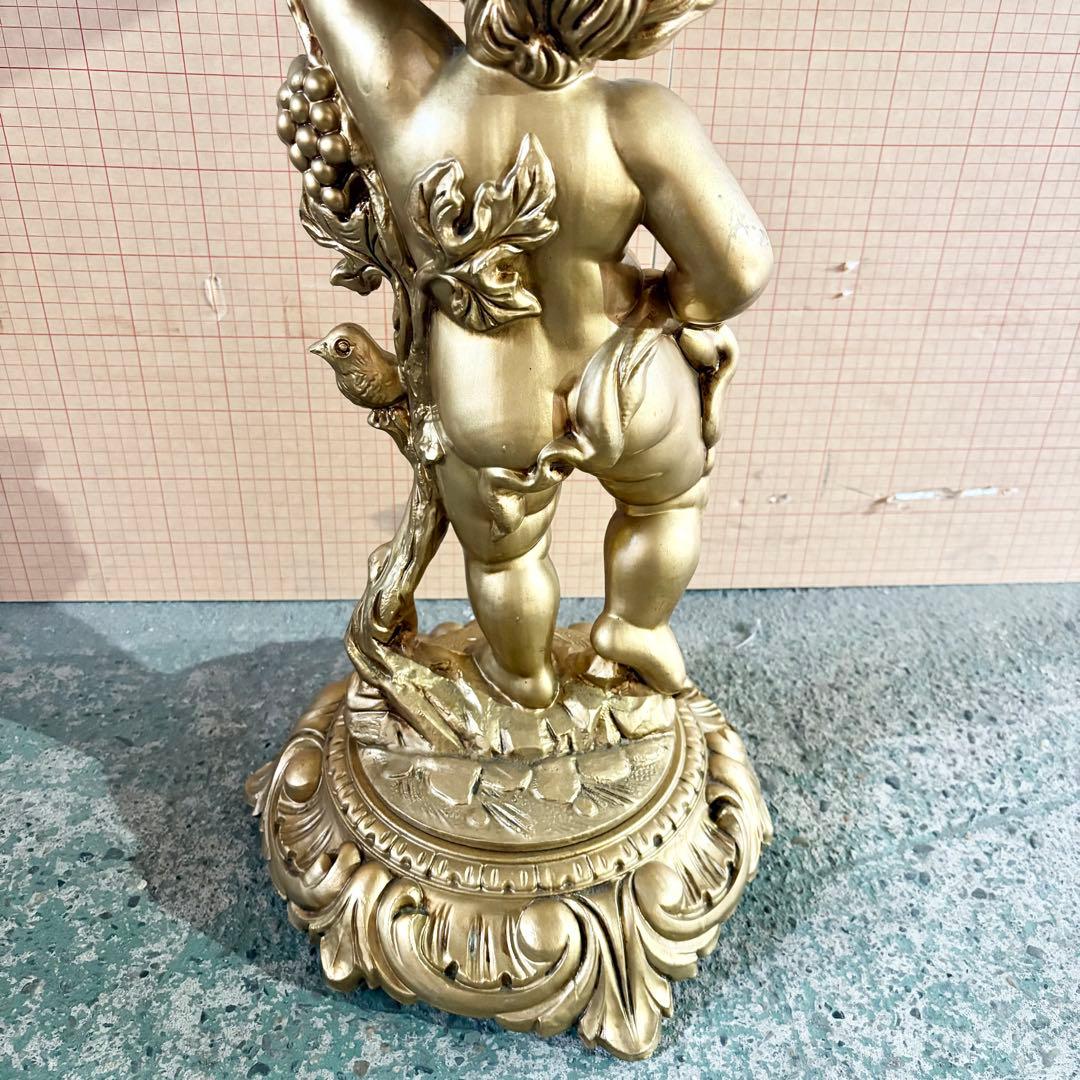 西洋アンティーク調 天使の飾り台 サイドテーブル花台 ゴールド