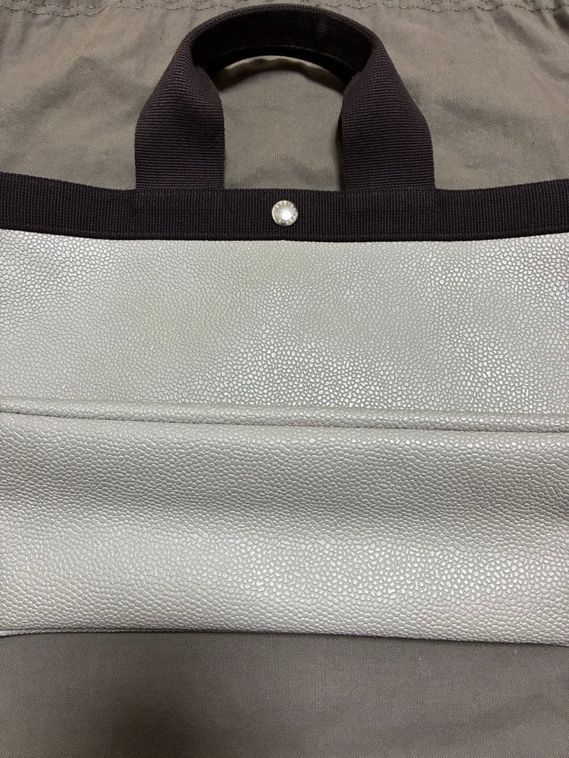 エルベシャプリエ スクエアトート704GP コーテッドキャンバス レザー