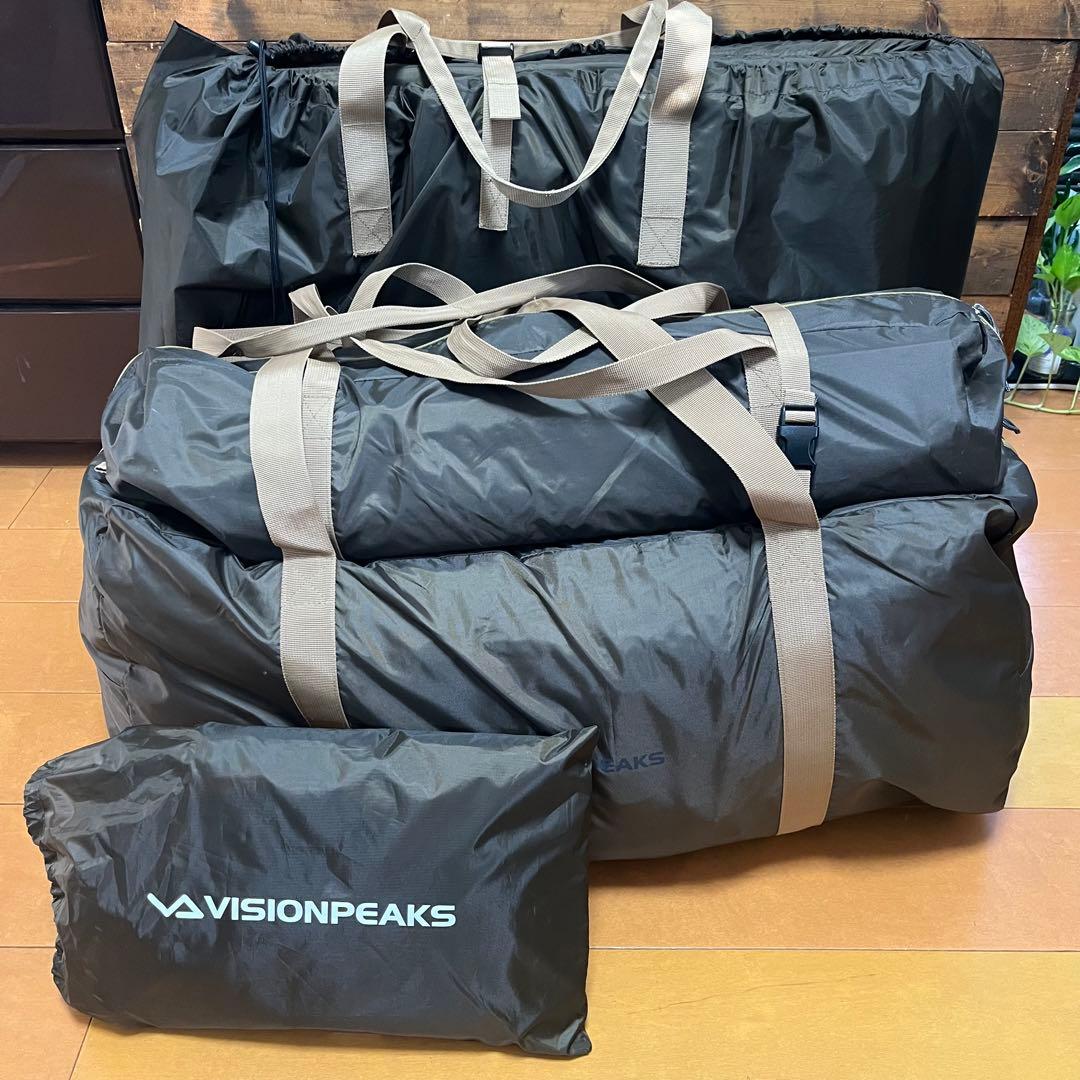 【総額11万超/極美品】ビジョンピークス クアトロアーチ2ルームテント＋RF