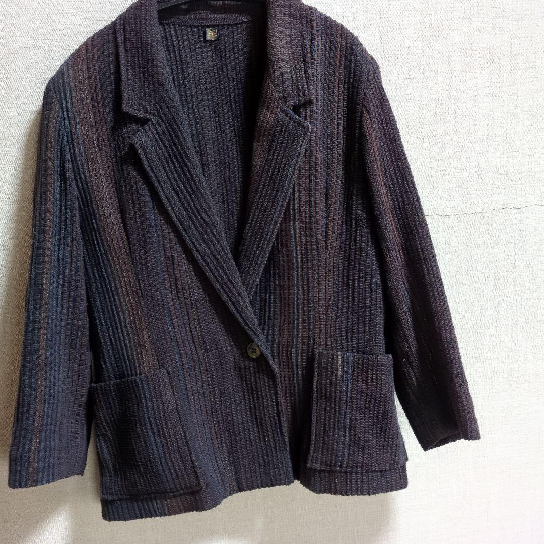 公文知洋子さんの裂き織りジャケット