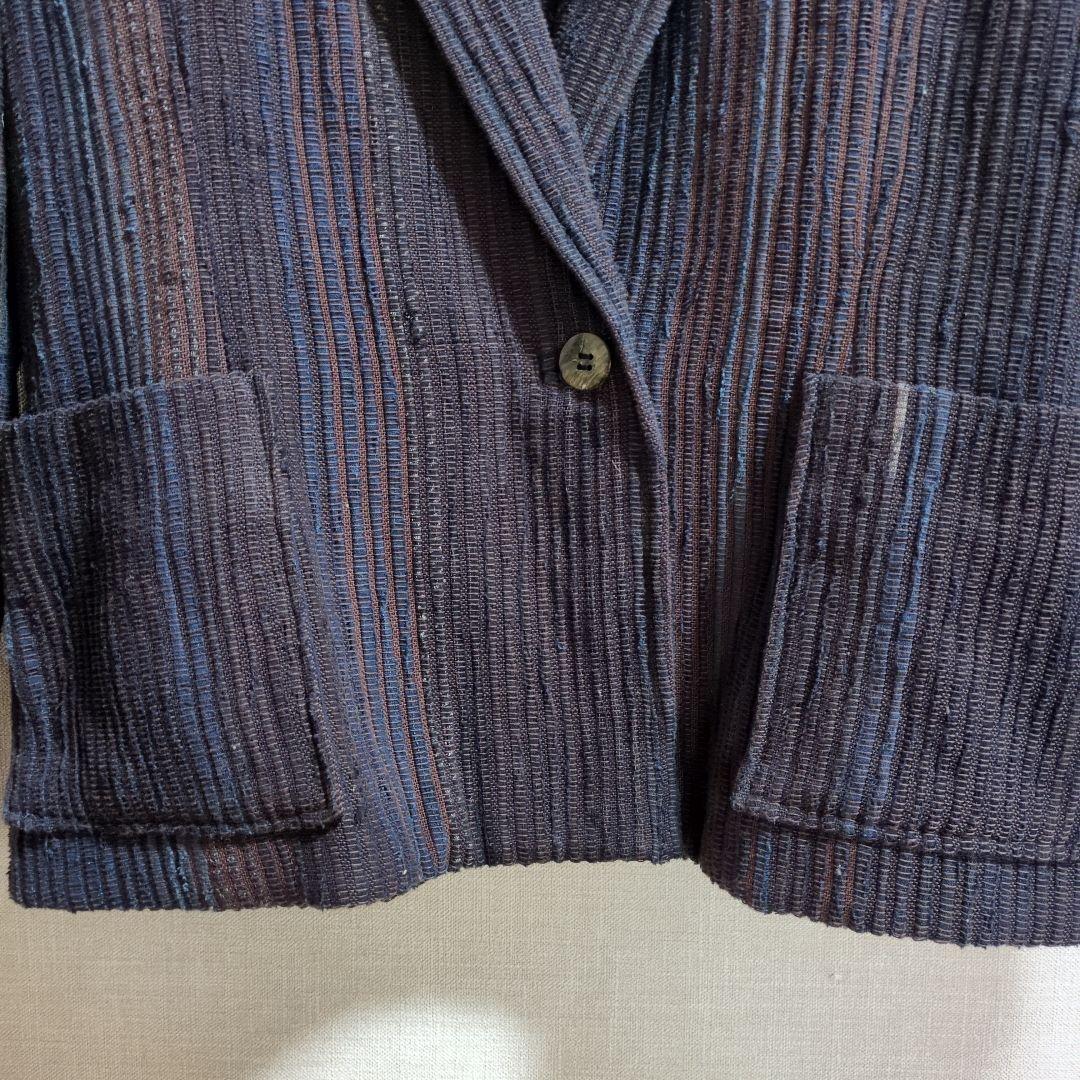 公文知洋子さんの裂き織りジャケット