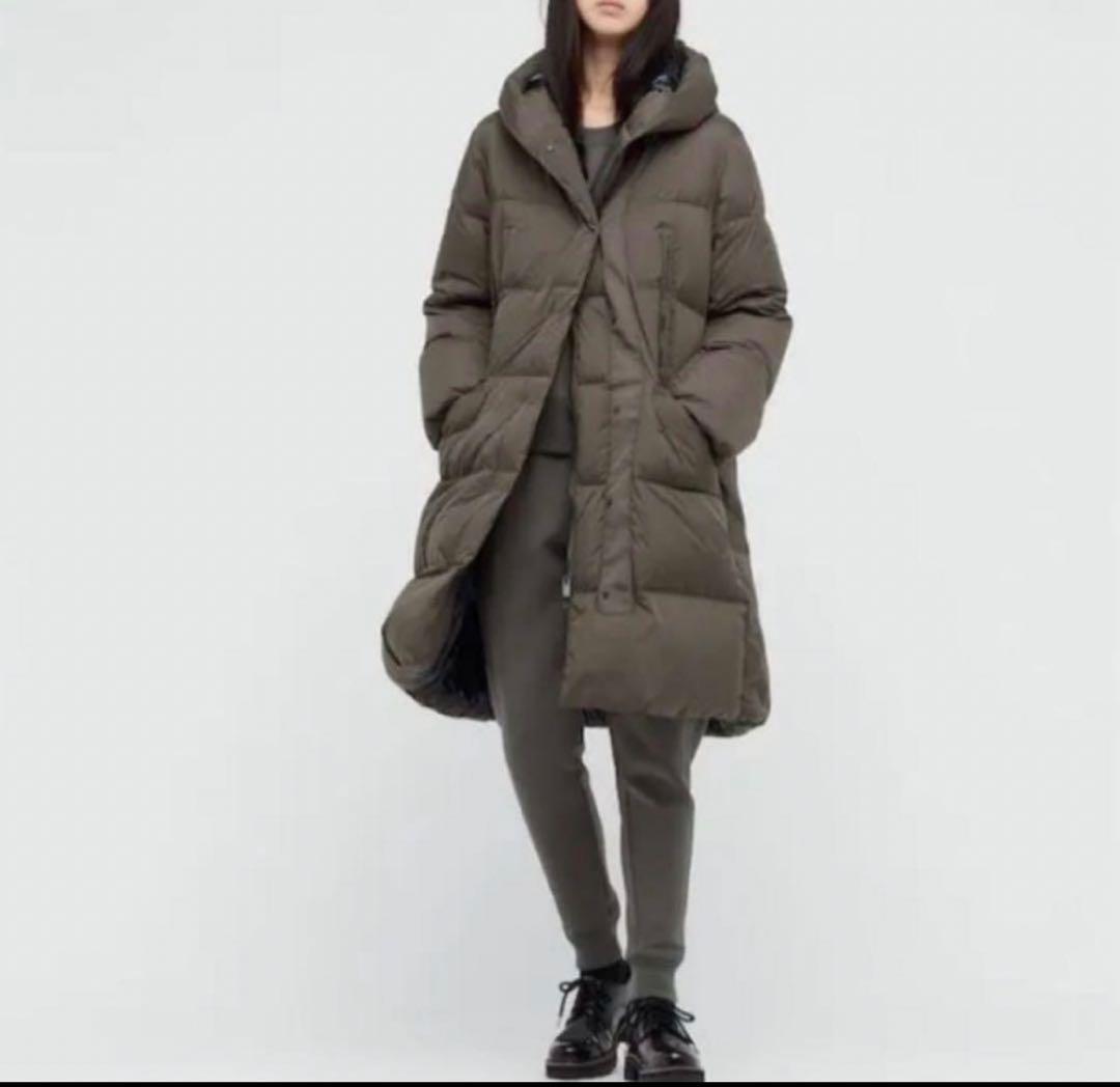 美品 ユニクロ ＋ J ジルサンダー ダウンロングコート M ブラウン 完売品