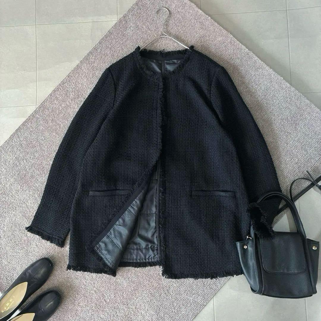 はせページ♡ICB ロービングツイード ノーカラージャケット サイズ44