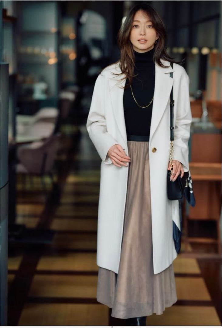 【新品未使用】23区　ウールカシミア ビーバーチェスターコート　36