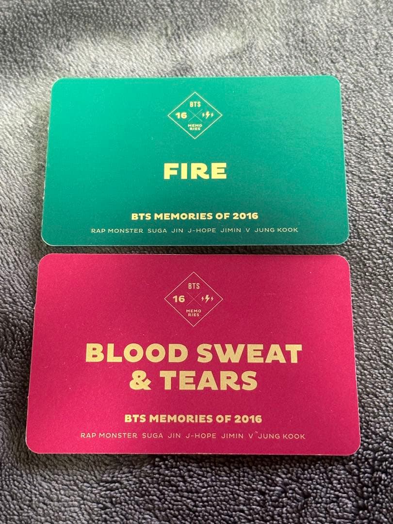 BTS MEMORIES OF 2016 DVD　トレカ