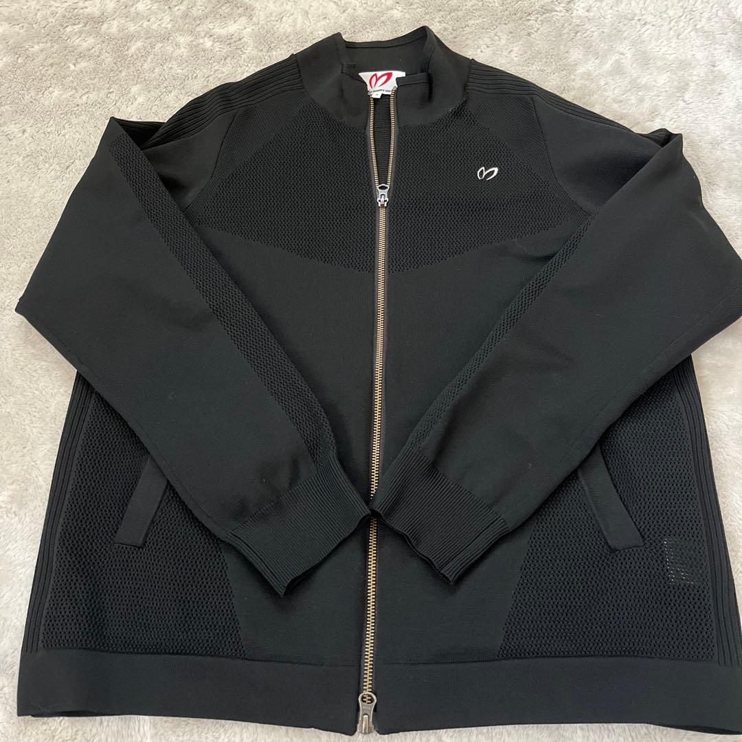 【美品】マスターバニーニットジケット　メッシュ　背面ロゴ　メンズゴルフウェア　4