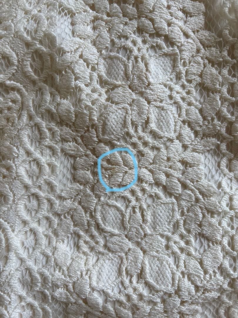 レース切り替えロングウエディングドレス　9号