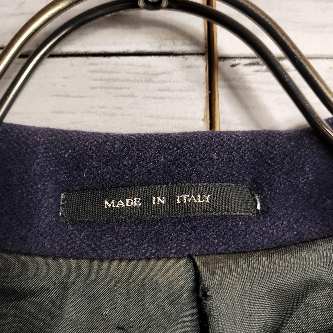 イタリア製 エンポリオアルマーニ ロングチェスターコート ダブルボタン ウール紫