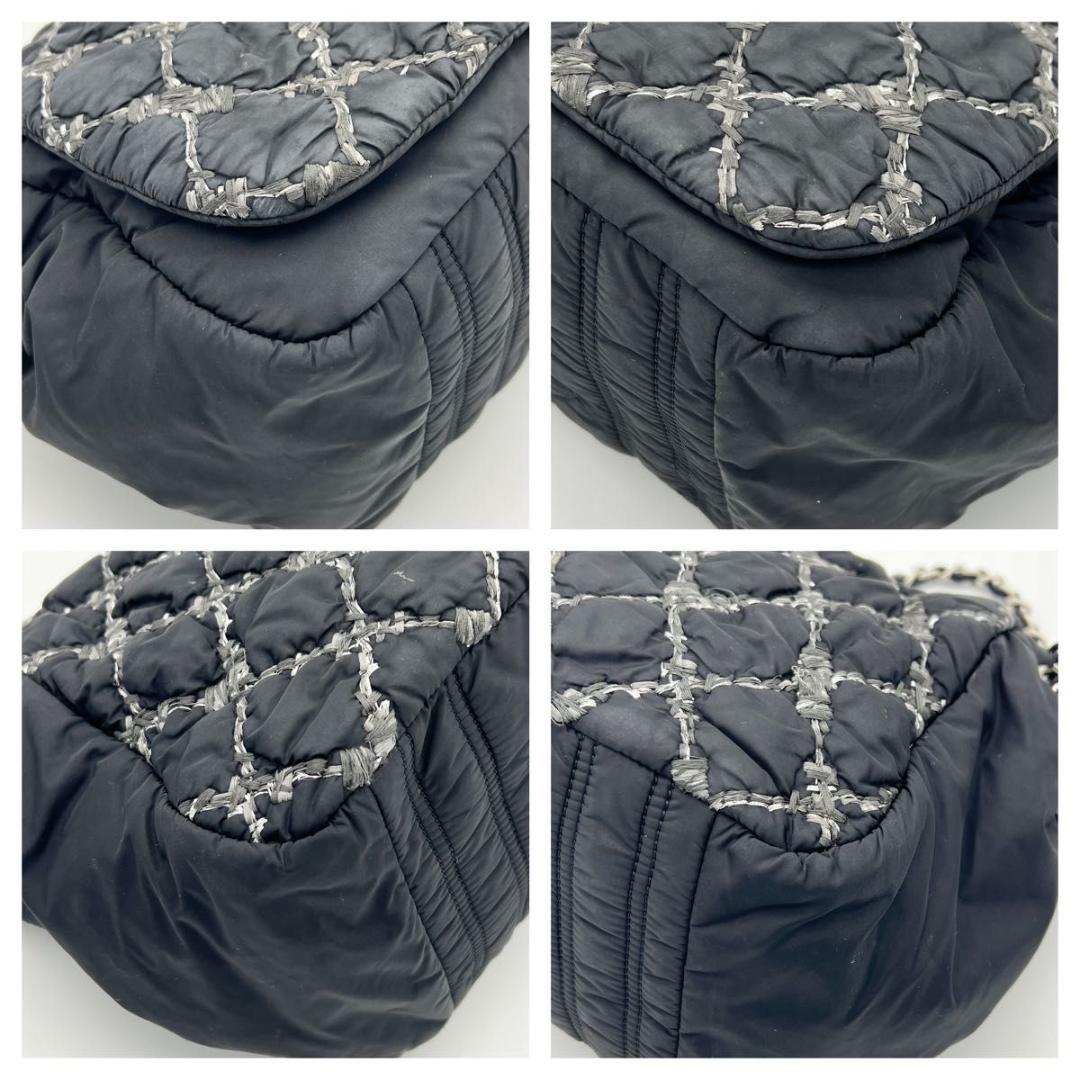 CHANEL シャネル パリビザンス ナイロン フラップ ダブルチェーンバッグ