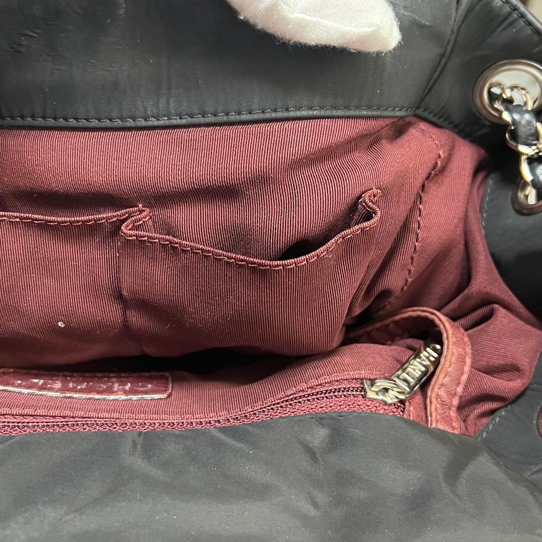 CHANEL シャネル パリビザンス ナイロン フラップ ダブルチェーンバッグ