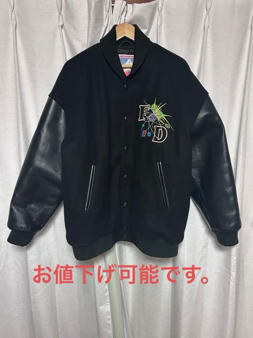 FIRST DOWN スタジャン ブラック