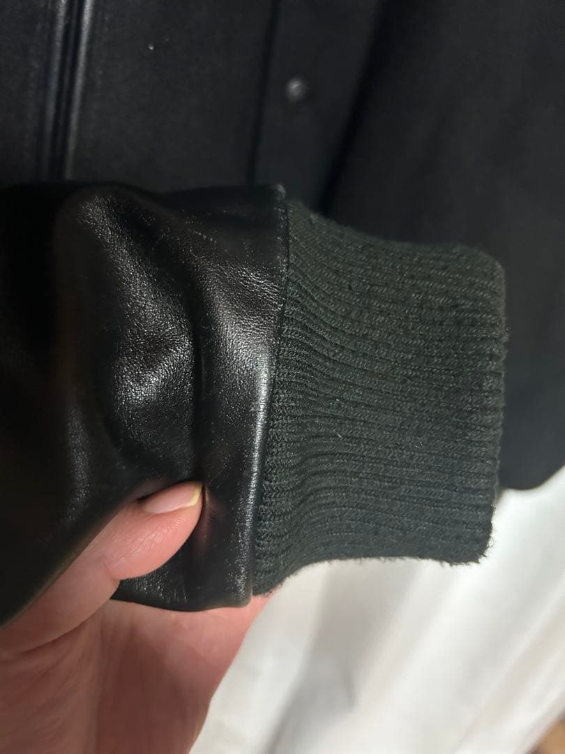 FIRST DOWN スタジャン ブラック