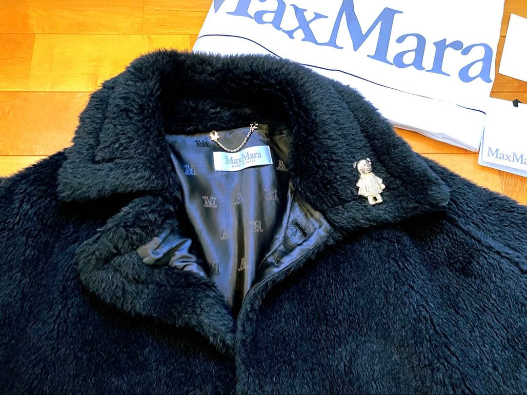 みる　マックスマーラ　テディベアケープ、ブローチ＆エルメスチャーム⭐︎