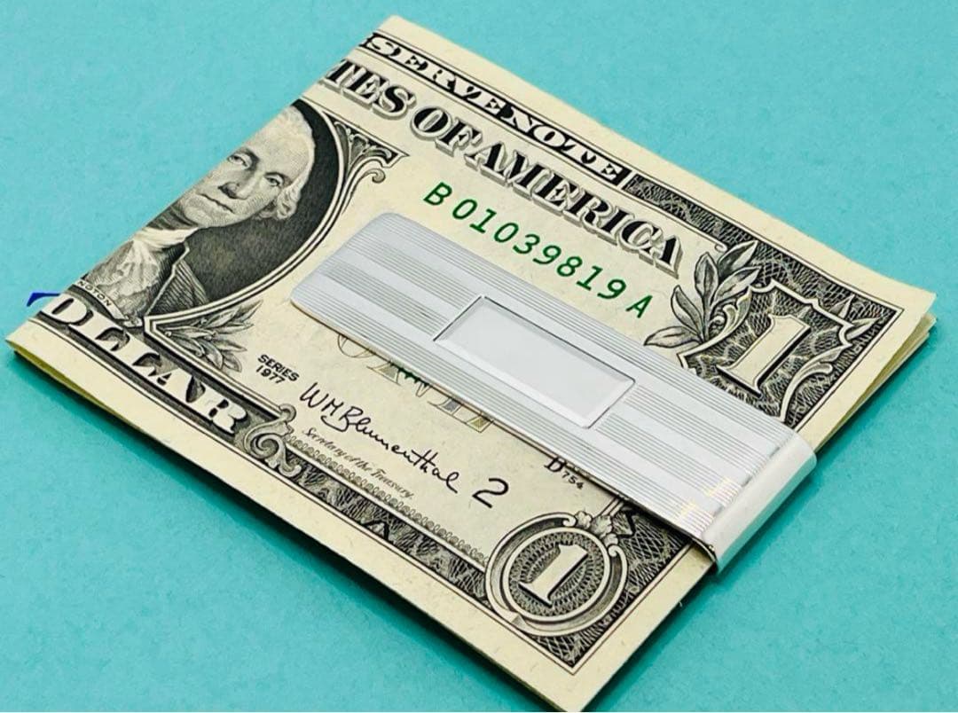 c565 ティファニー　エンジンターン　マネークリップ　シルバー　925