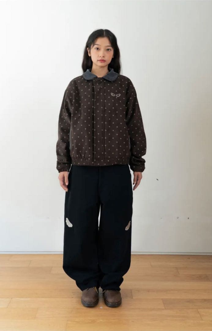 【BAUF】ドットコーデュロイジャケット[ブラウン]