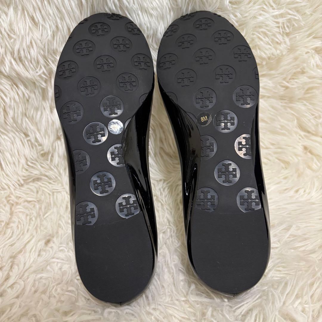 ✨未使用級　トリーバーチ　フラットシューズ　バレエシューズ　ブラック　エナメル