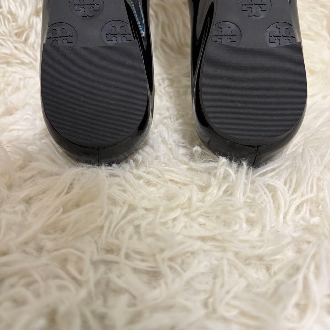 ✨未使用級　トリーバーチ　フラットシューズ　バレエシューズ　ブラック　エナメル