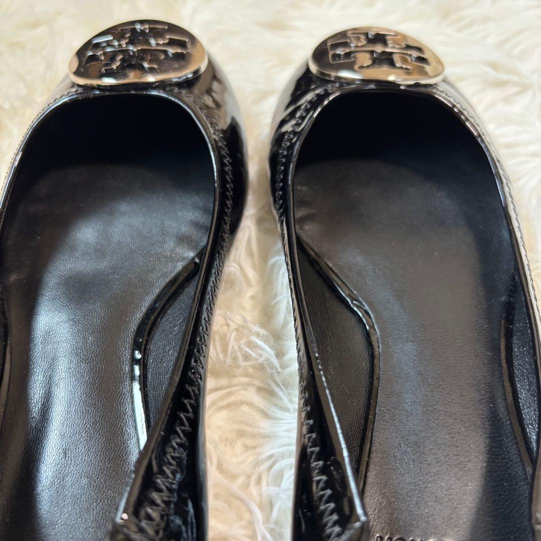 ✨未使用級　トリーバーチ　フラットシューズ　バレエシューズ　ブラック　エナメル