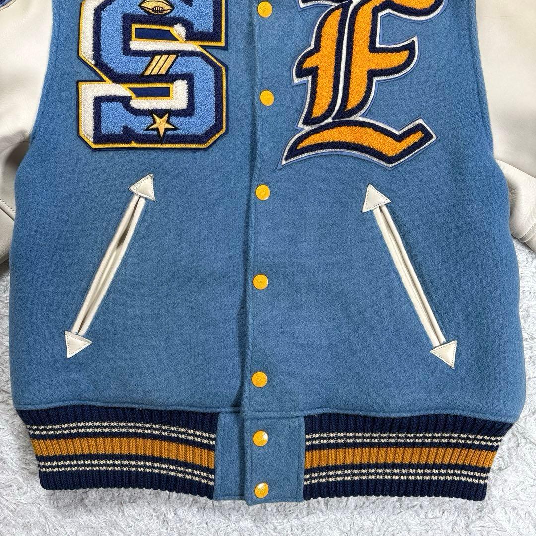 ✨フルデコ・東洋✨スタイルアイズ　アワードジャケット　スタジャン　レザー切替　M