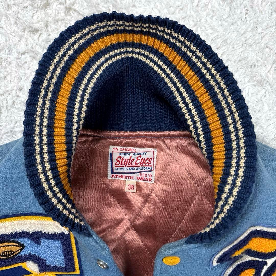 ✨フルデコ・東洋✨スタイルアイズ　アワードジャケット　スタジャン　レザー切替　M