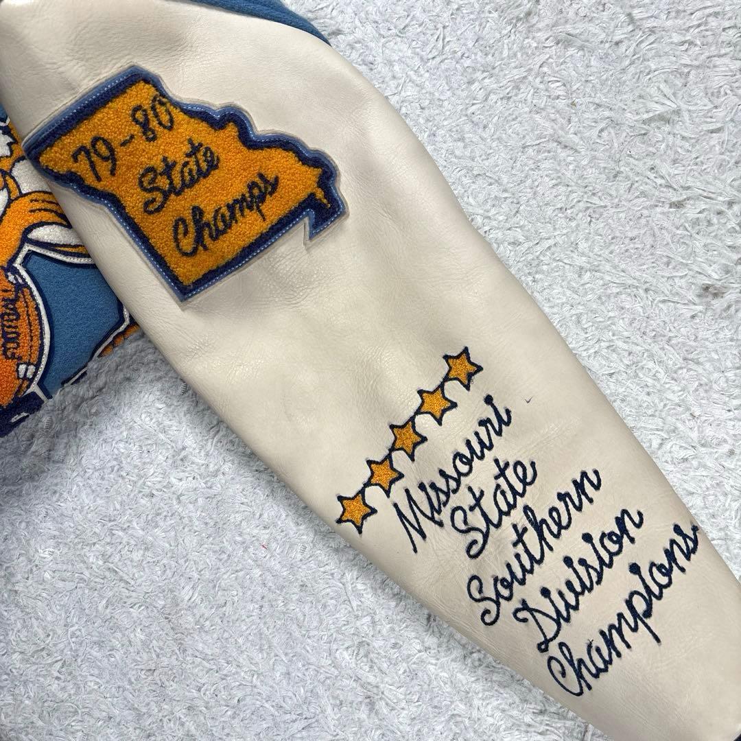 ✨フルデコ・東洋✨スタイルアイズ　アワードジャケット　スタジャン　レザー切替　M