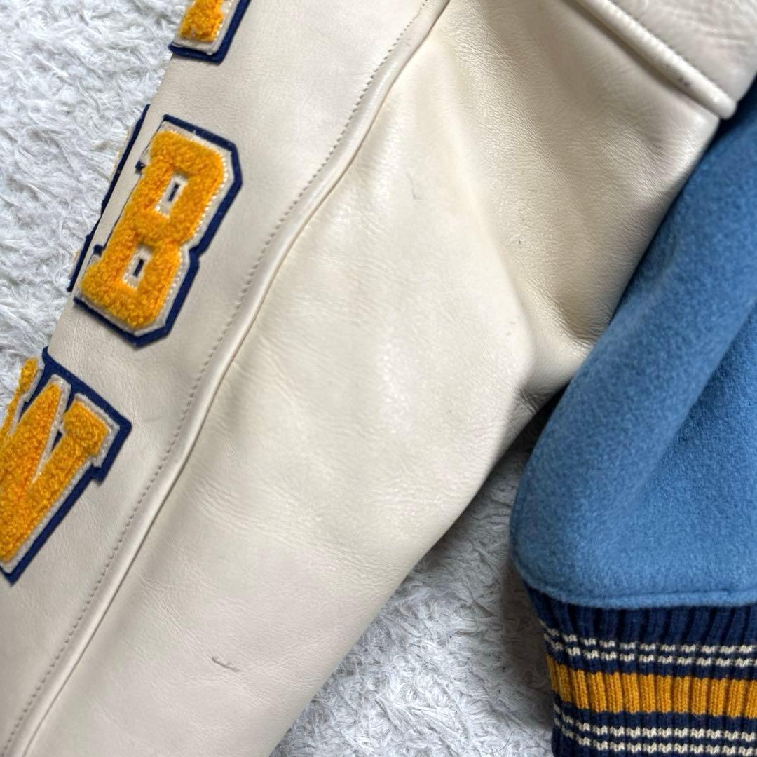 ✨フルデコ・東洋✨スタイルアイズ　アワードジャケット　スタジャン　レザー切替　M