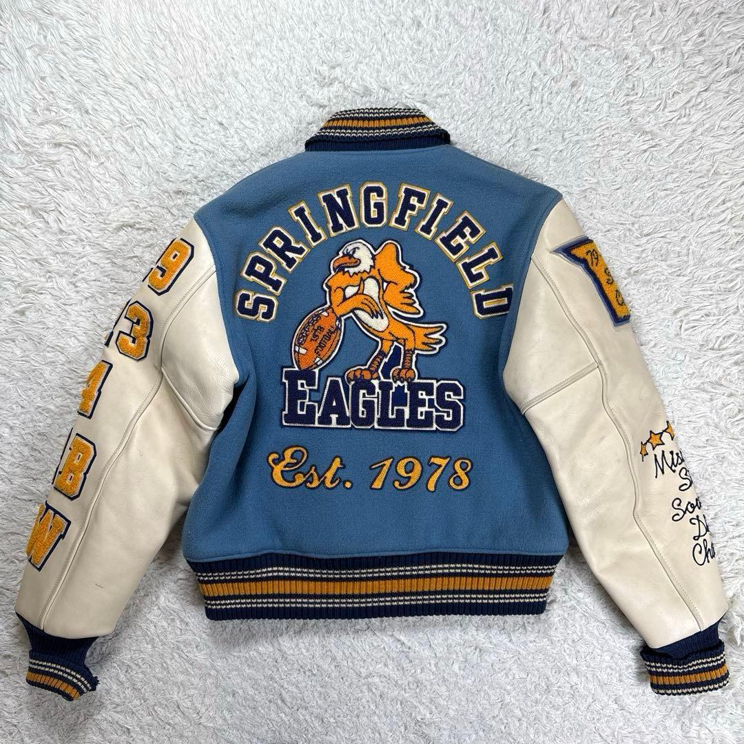 ✨フルデコ・東洋✨スタイルアイズ　アワードジャケット　スタジャン　レザー切替　M