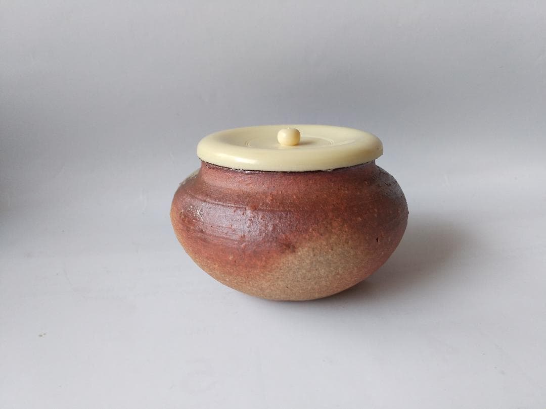 がっちゃん信楽焼 大海 茶入 今井桂秋 仕覆 織部異紋 茶道具 共箱 新品