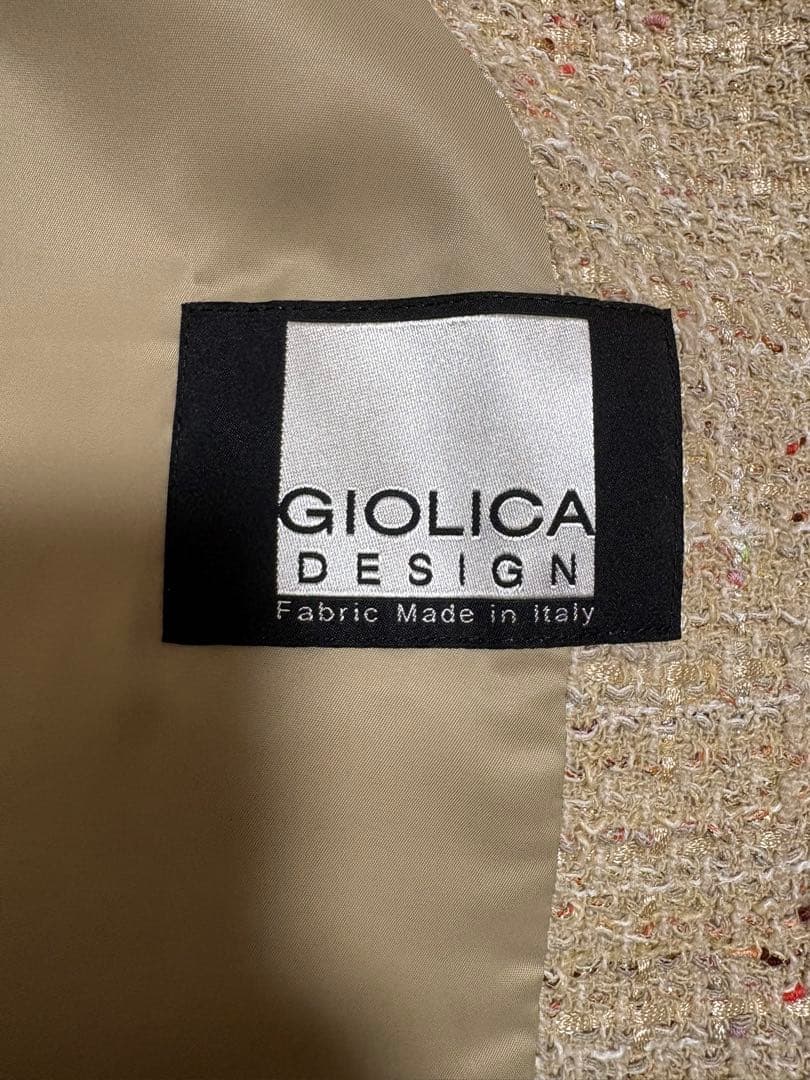 23区今季新品銀松別注GIOLICA ボタン ツイード ジャケット38