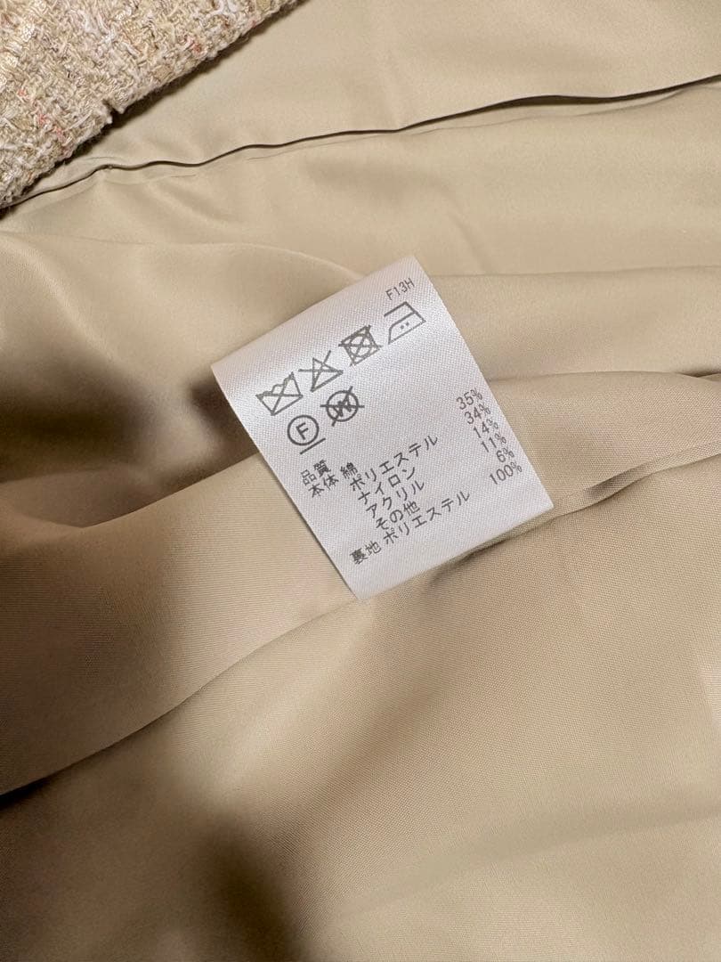 23区今季新品銀松別注GIOLICA ボタン ツイード ジャケット38