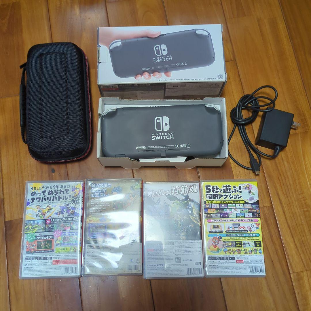 サ*ト様 Switch Lite 本体 + ゲーム4本 + ケース + 64GB