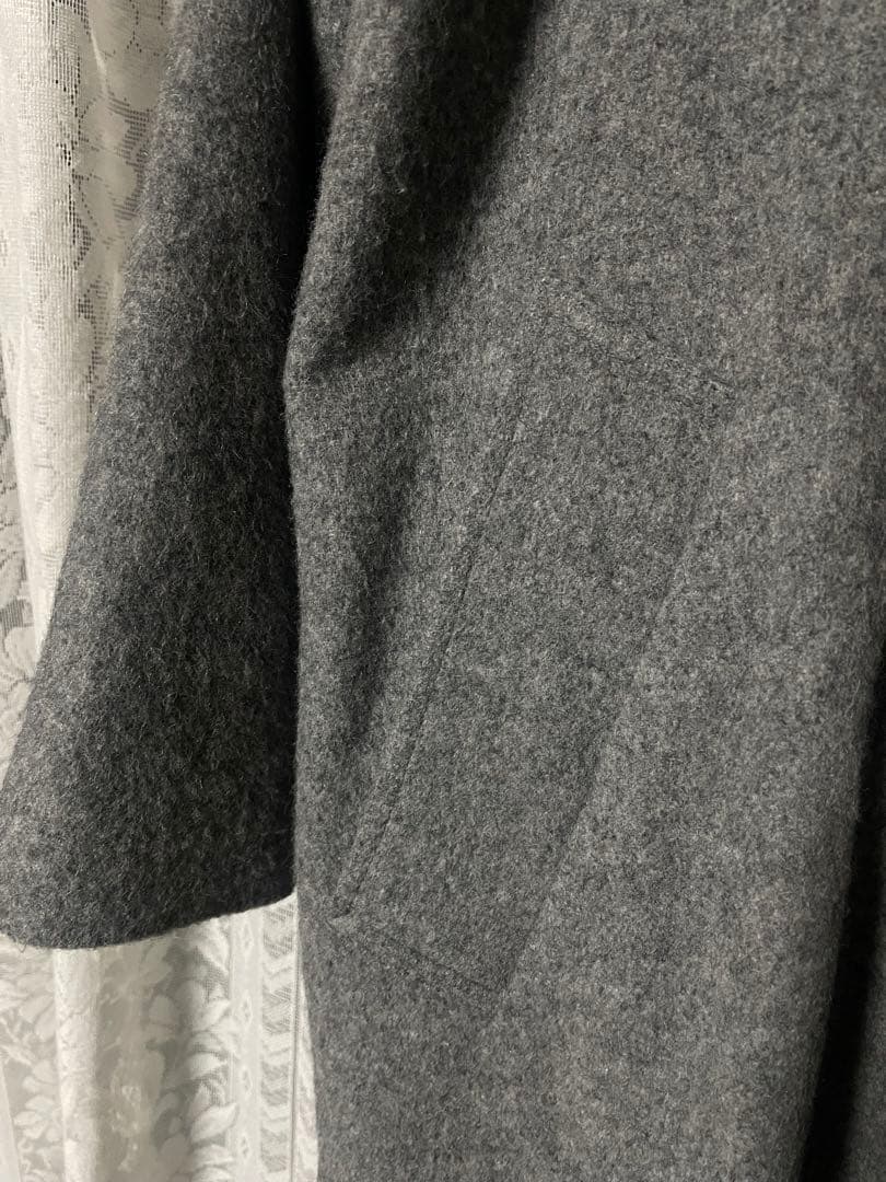 mizuiroind ミズイロインド　ウール混バルマカーンコート　チャコール