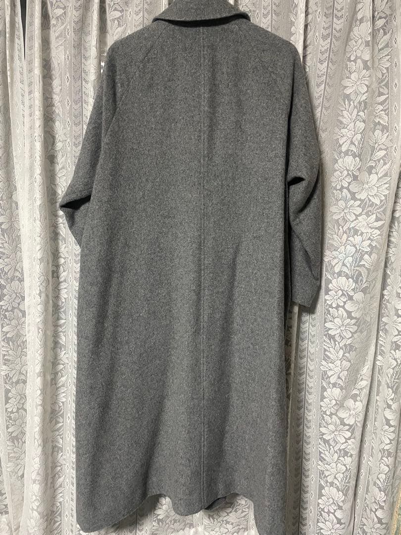 mizuiroind ミズイロインド　ウール混バルマカーンコート　チャコール